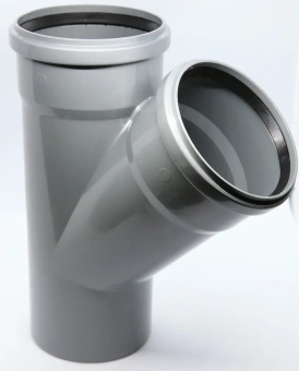 Тройник для внутренней канализации ПП 110x110/45* Flextron